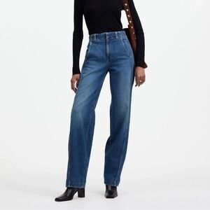 Madewell Tapered Denim Trousers Jeans Women’s sz 29 High Rise Comfort Barrel
